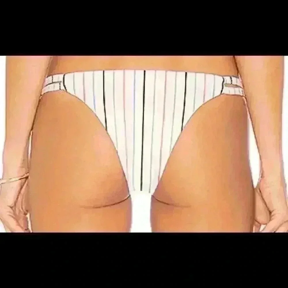 Tavik  Horizon Stripe Tapioca Vine Bikini L NWT